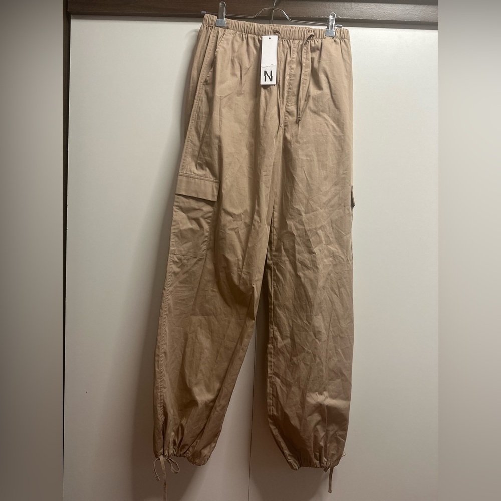 NWT Noisy may Tan Wide Leg Pants Relaxed Fit - Picture 6 of 7